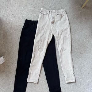 uniqlo jeans black and beige